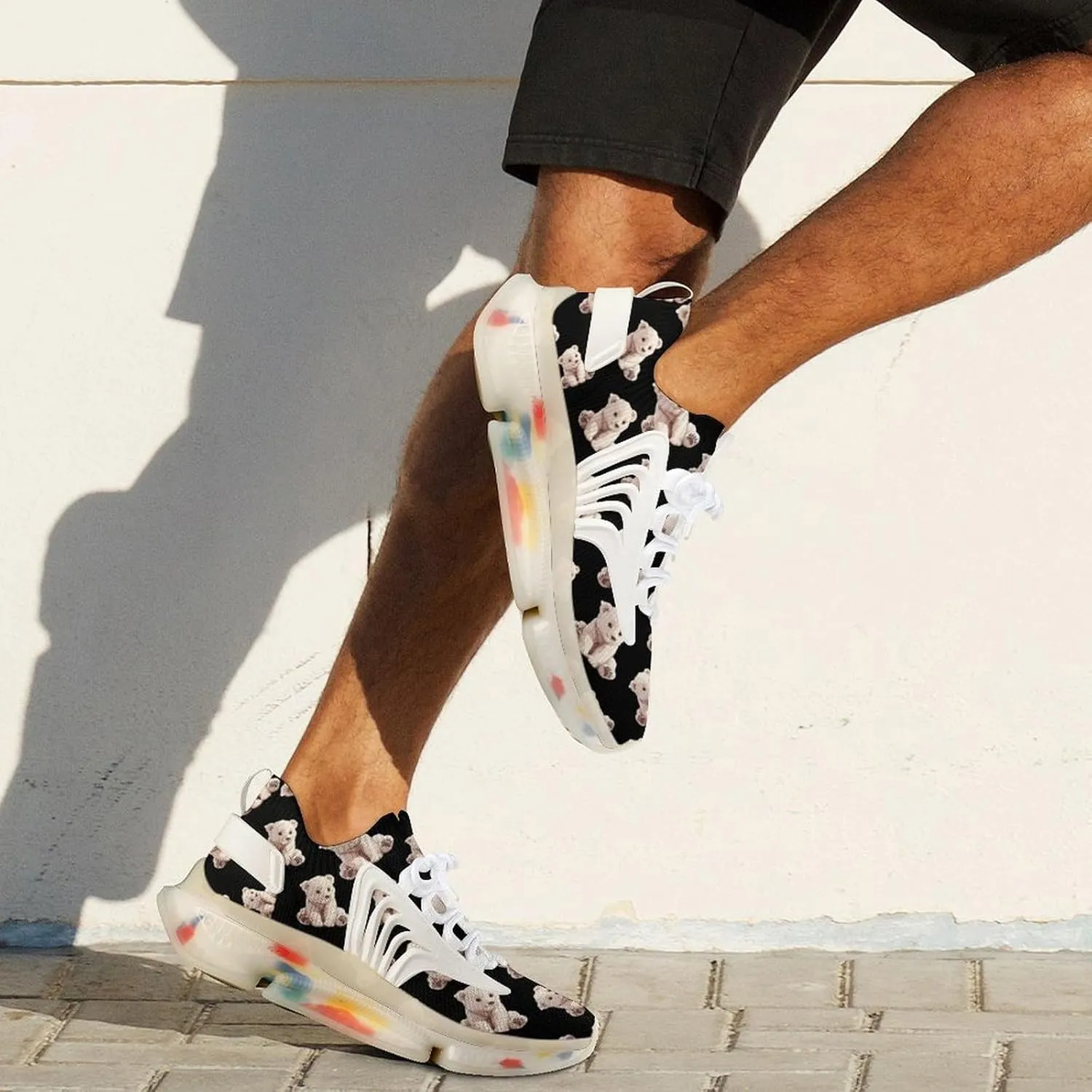 Cute Polar Bear Men's Running Shoes Lightweight Walking Shoe Breathable Sneaker