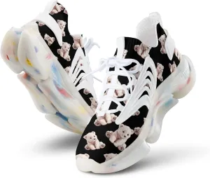 Cute Polar Bear Men's Running Shoes Lightweight Walking Shoe Breathable Sneaker