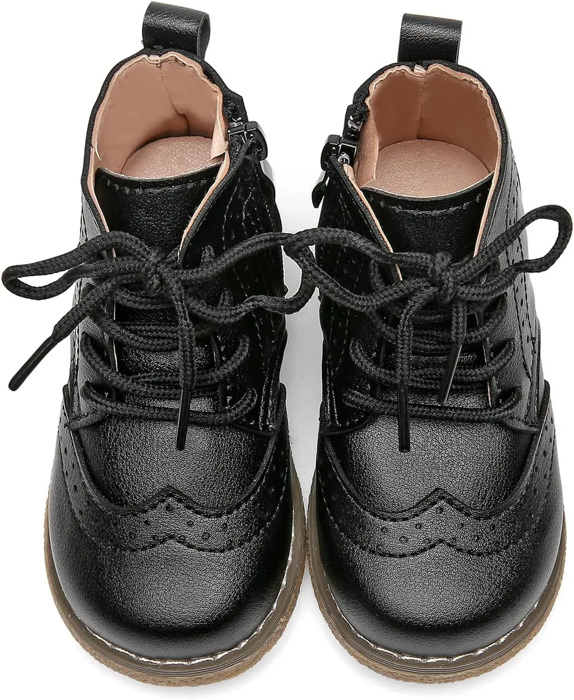 DADAWEN Toddler Baby Boys Girls Hiking Boots Waterproof Leather Non Slip Lace Up Outdoor Work Ankle Winter Snow Boots(Toddler/Little Kid)