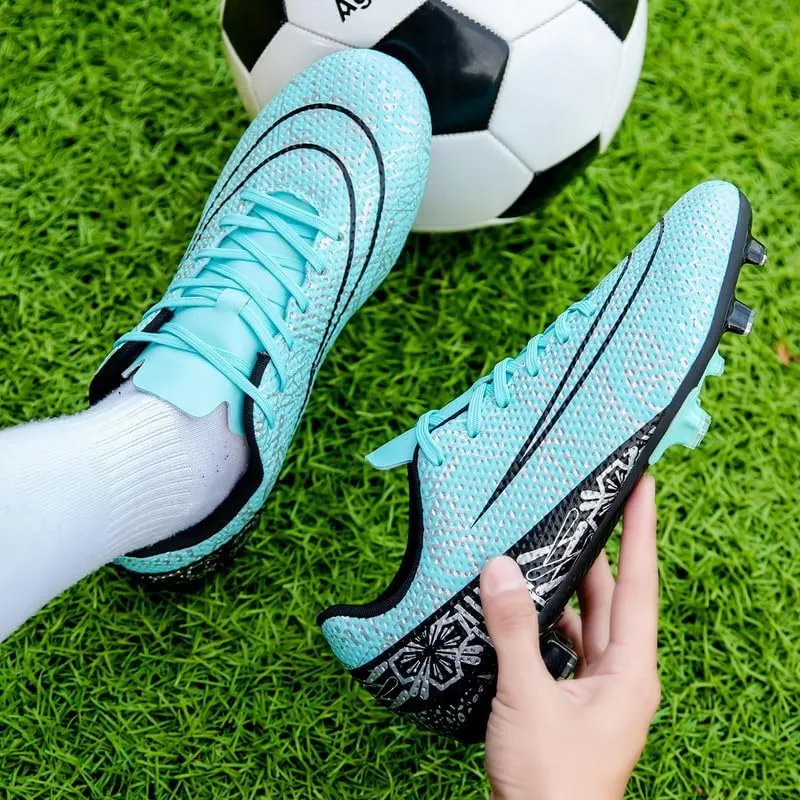 DHOVOR Mens Womens Soccer Cleats Non Slip Athletics Football Cleats Youth Football Boots Unisex Light-Weight Outdoor Soccer Shoes