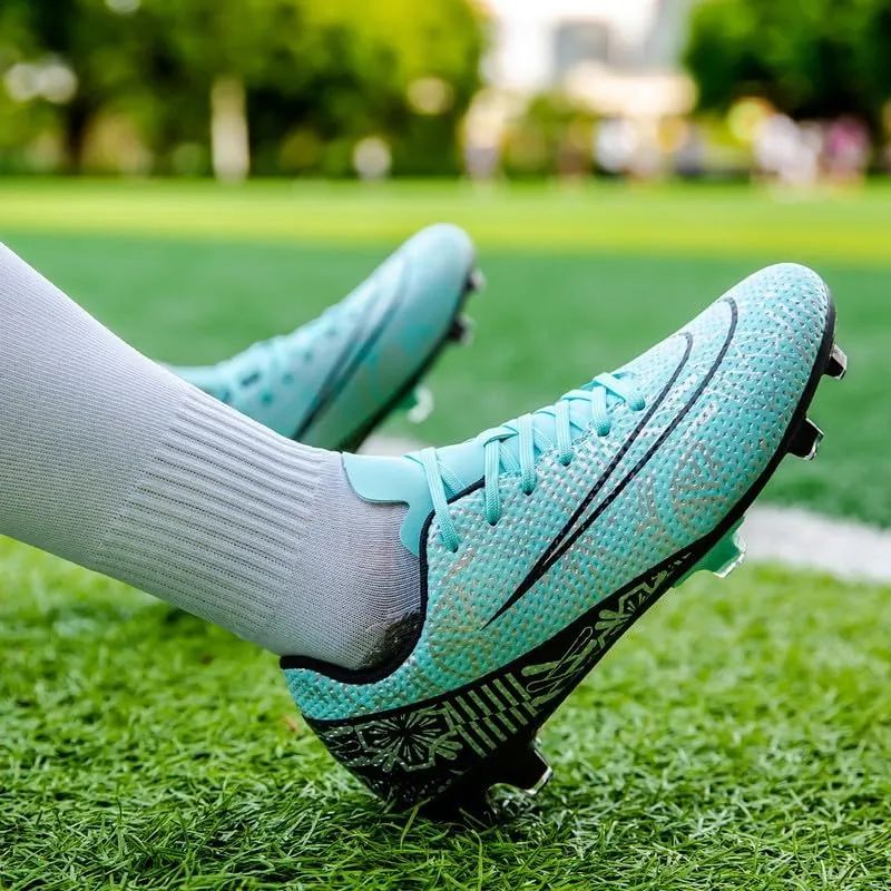 DHOVOR Mens Womens Soccer Cleats Non Slip Athletics Football Cleats Youth Football Boots Unisex Light-Weight Outdoor Soccer Shoes