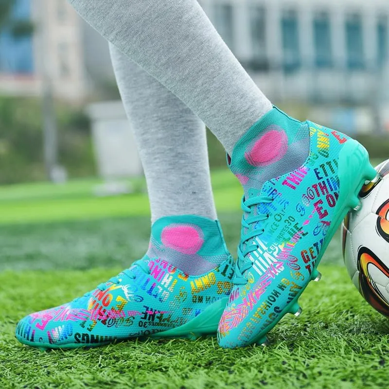 DHOVOR Men's Women's Soccer Cleats Youth Football Cleats Unisex Adult Athletics Football Trainers Football Shoes Teenagers Soccer Shoes