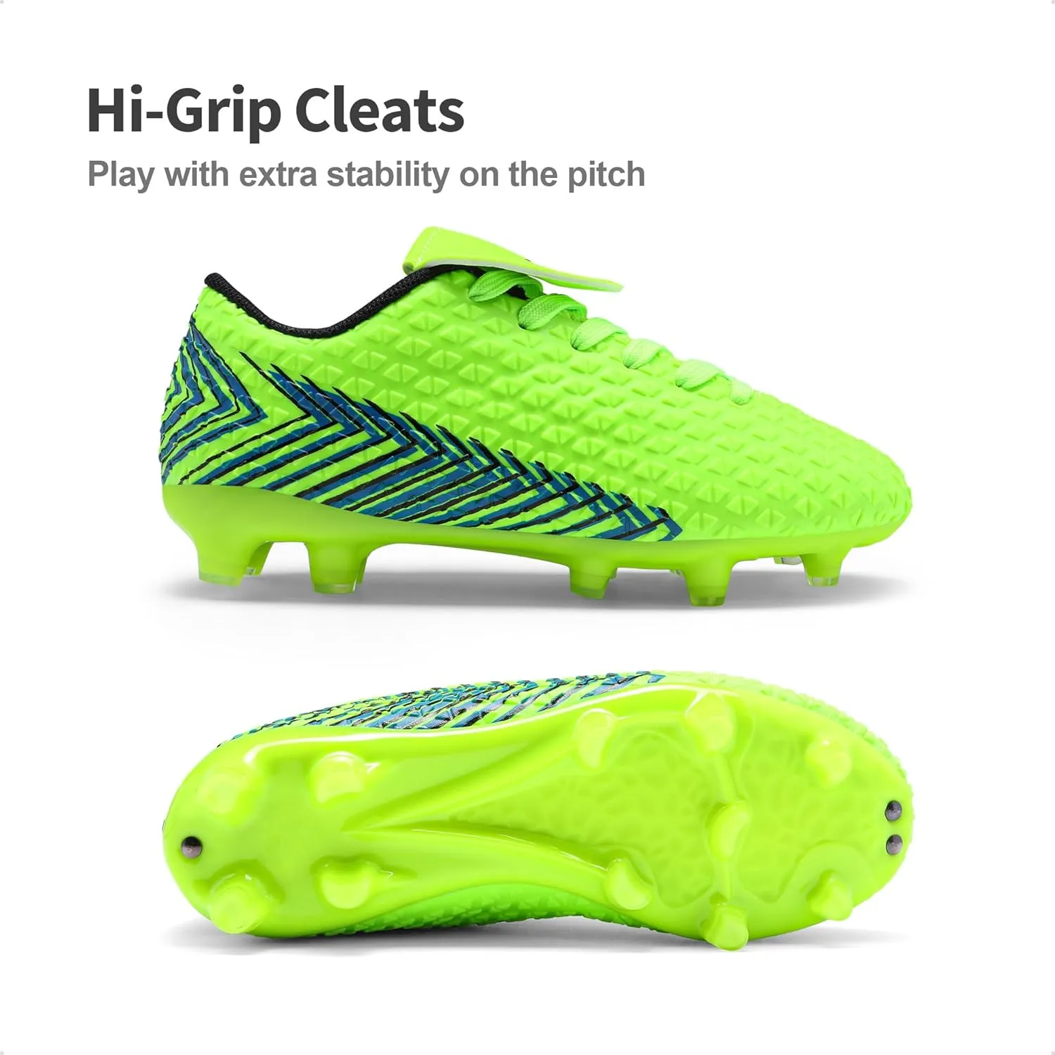 DREAM PAIRS Boys Girls Outdoor Soccer Cleats Football Shoes for Little/Big Kid