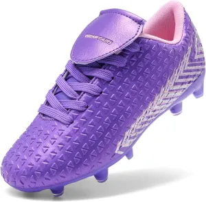 DREAM PAIRS Boys Girls Outdoor Soccer Cleats Football Shoes for Little/Big Kid