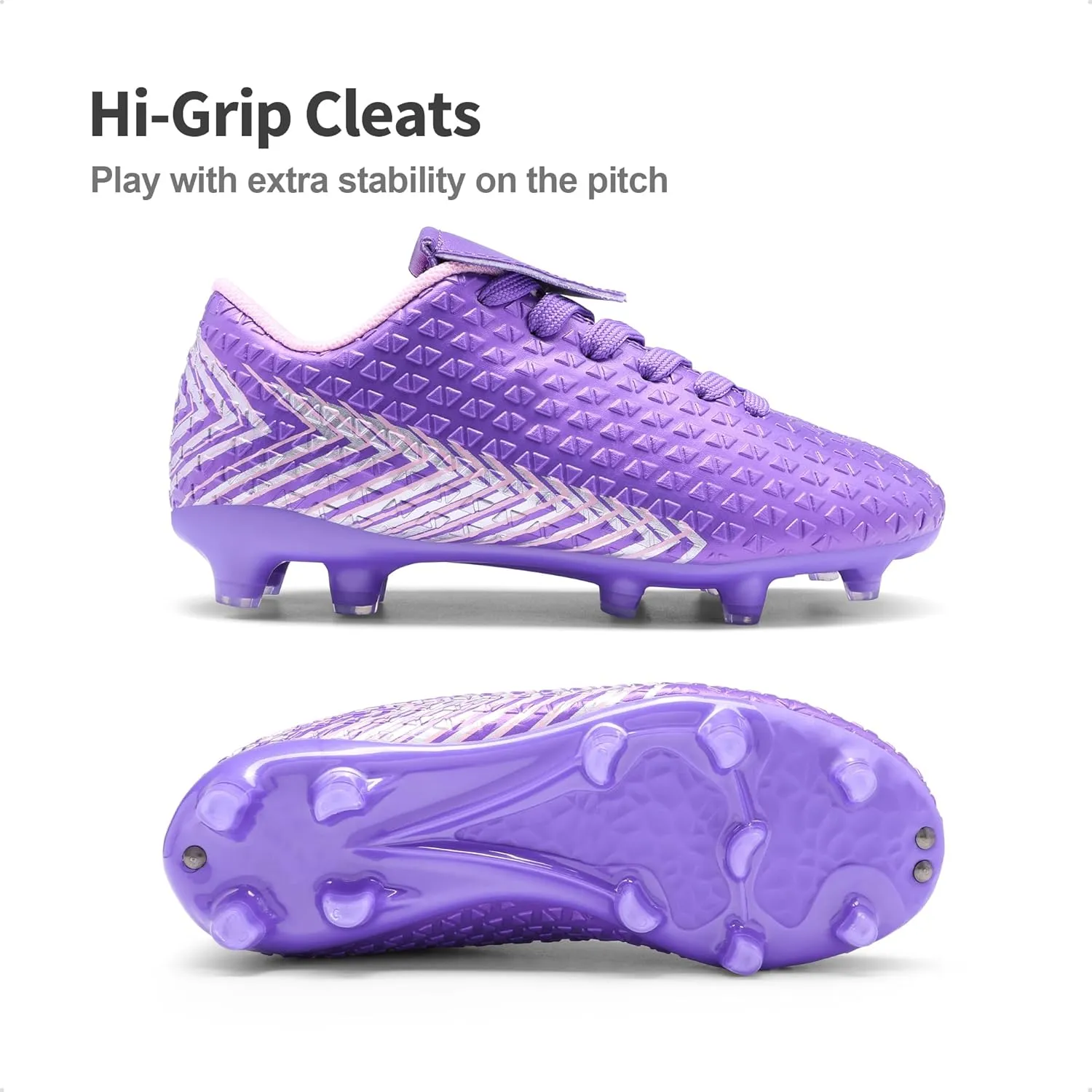 DREAM PAIRS Boys Girls Outdoor Soccer Cleats Football Shoes for Little/Big Kid