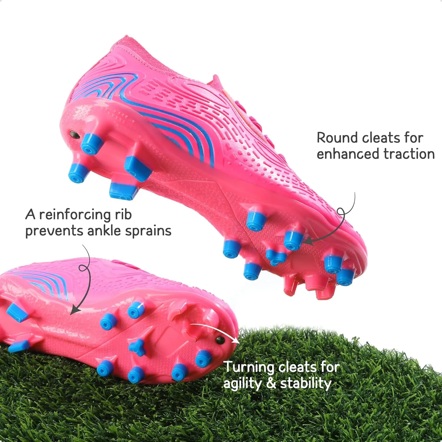 Dream Pairs Boys Girls Soccer Cleats Kids Football Shoes for Little/Big Kid