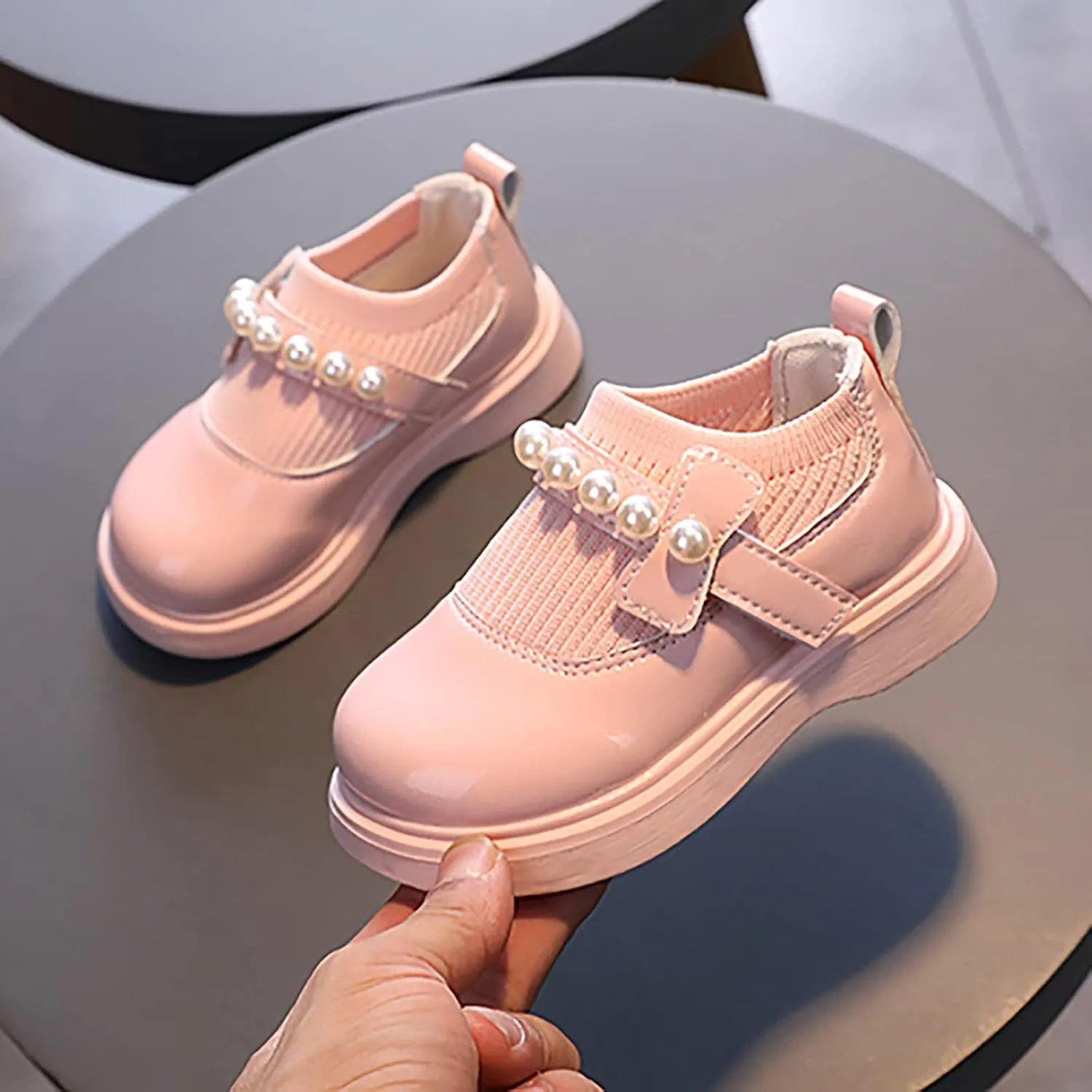 Dressy Shoes for Girls Girls Toddler Little Kid Big Kid Dress Flat Ballerina Shoe Leather Shoes Girl up Boots