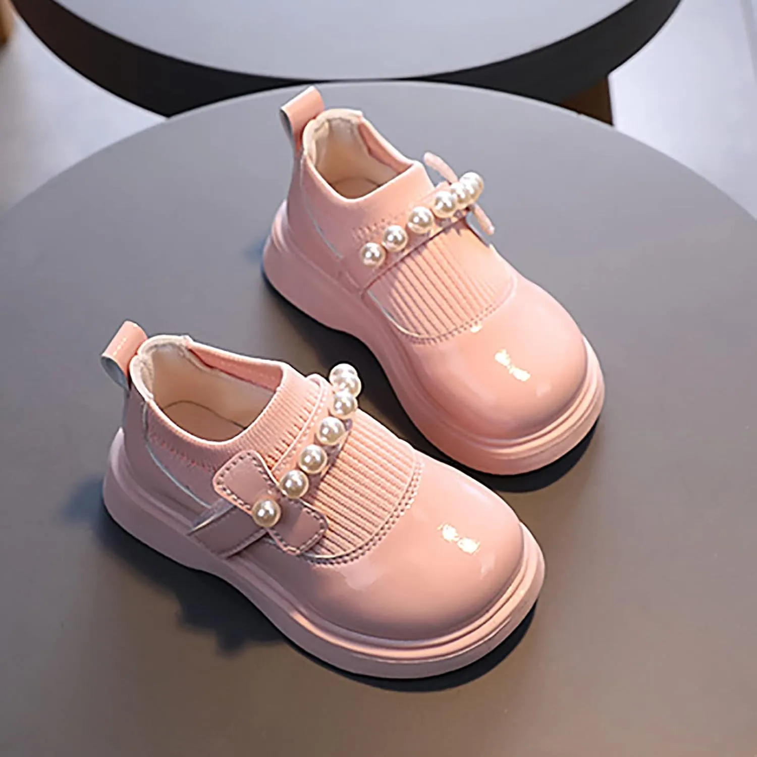 Dressy Shoes for Girls Girls Toddler Little Kid Big Kid Dress Flat Ballerina Shoe Leather Shoes Girl up Boots