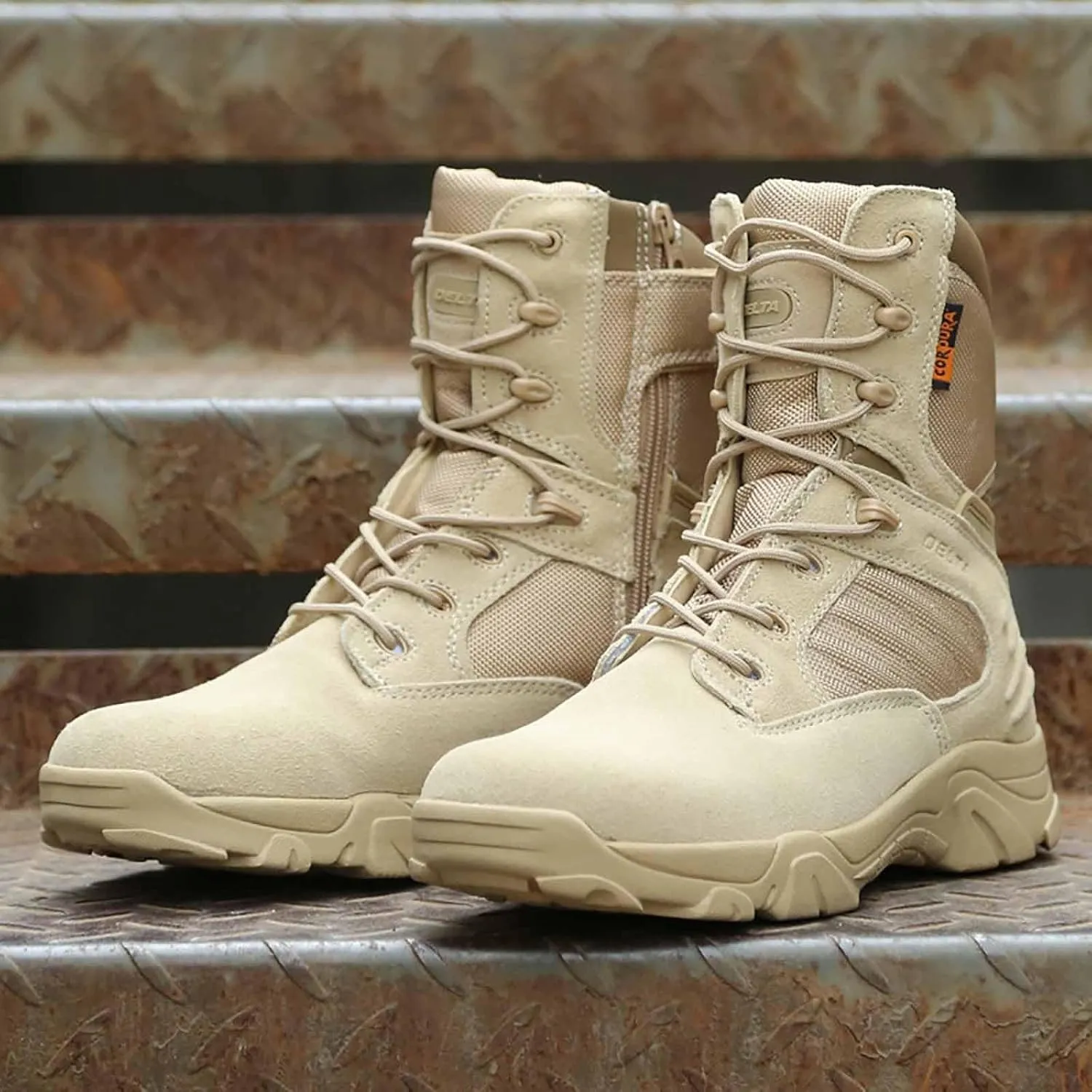 Durable Suede Leather Military Work Boots, Men's Tactical Army Boots, Lightweight Combat Boots, Military Work Boots, Men's Tactical Army Boots, Jungle Boots, Desert Boots