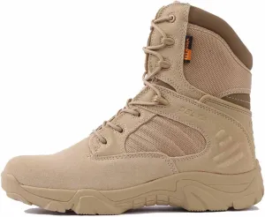 Durable Suede Leather Military Work Boots, Men's Tactical Army Boots, Lightweight Combat Boots, Military Work Boots, Men's Tactical Army Boots, Jungle Boots, Desert Boots