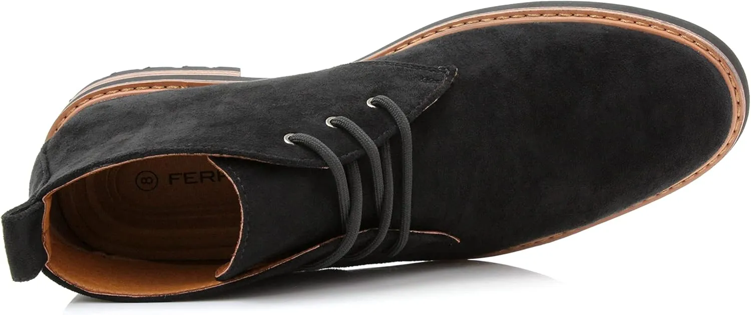 Ferro Aldo Mens Casual Mid-Top Desert Chukka Ankle Boots