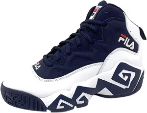 Fila Boy's MB (Little Kid/Big Kid) White Navy Red 6 Big Kid M