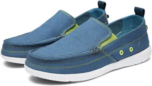 FMURY Canvas Shoes Men Ultralight Breathable Casual Men Shoes Spring Comfortable Loafers Lazy Driving Flats