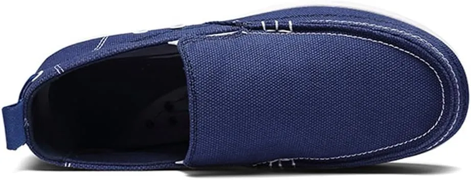 FMURY Canvas Shoes Men Ultralight Breathable Casual Men Shoes Spring Comfortable Loafers Lazy Driving Flats