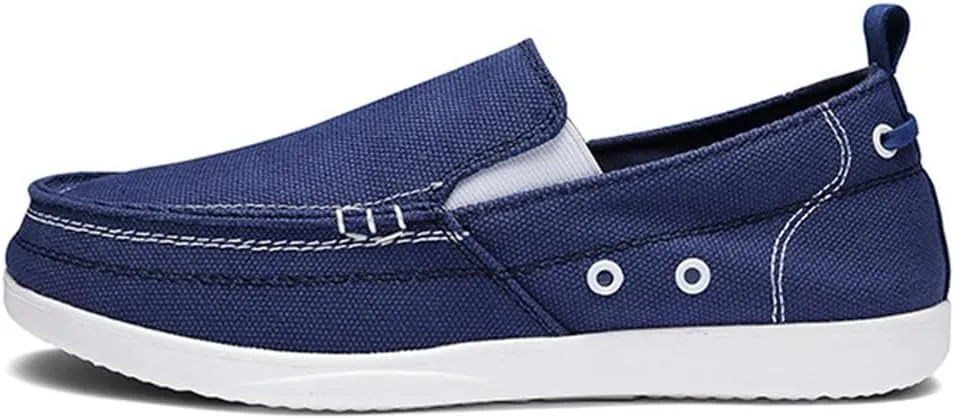 FMURY Canvas Shoes Men Ultralight Breathable Casual Men Shoes Spring Comfortable Loafers Lazy Driving Flats
