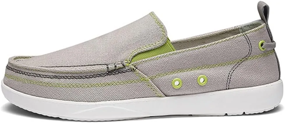 FMURY Canvas Shoes Men Ultralight Breathable Casual Men Shoes Spring Comfortable Loafers Lazy Driving Flats