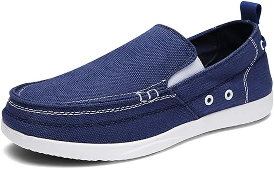 FMURY Canvas Shoes Men Ultralight Breathable Casual Men Shoes Spring Comfortable Loafers Lazy Driving Flats