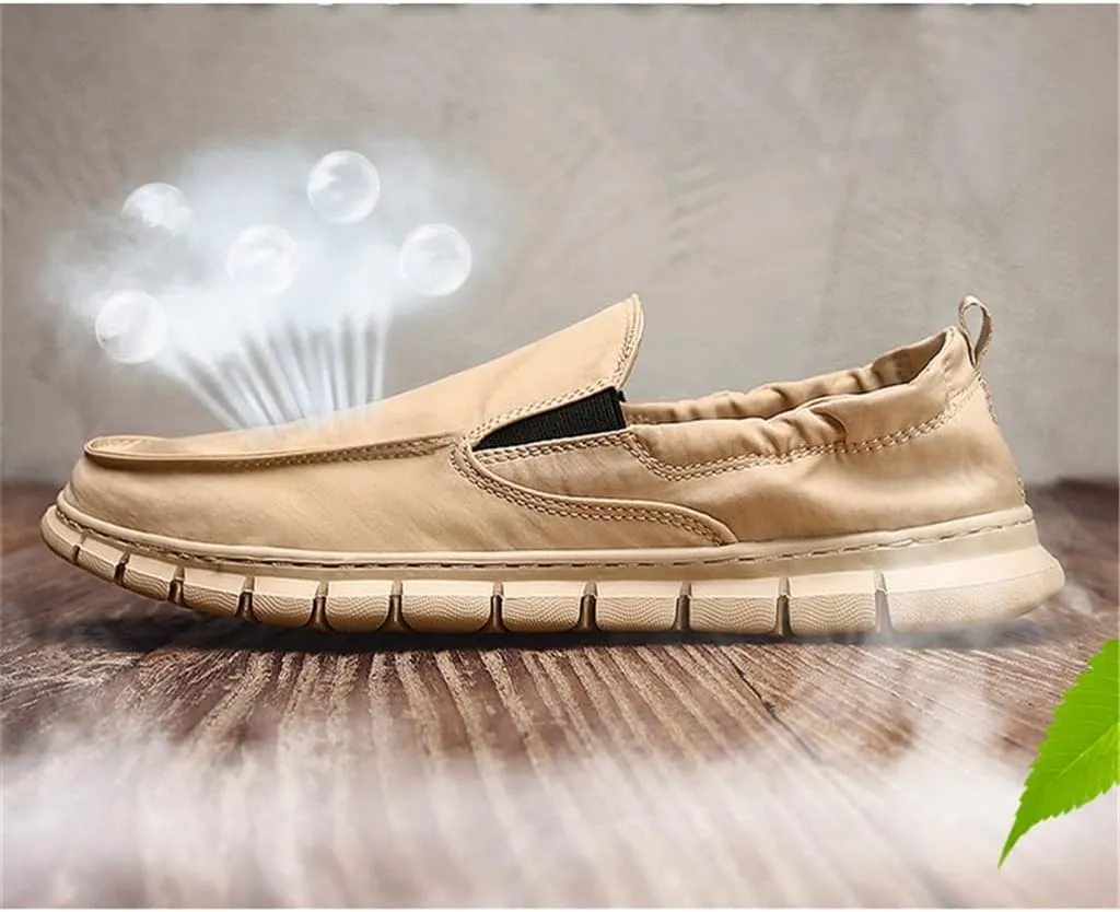 FMURY Men's Canvas Shoes Breathable Casual Shoes Outdoor Non-Slip Sneakers Comfortable Driving Shoes(8 Code)