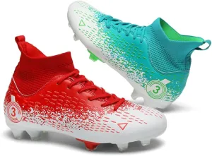 GEXECEUSS Men's Ankle Soccer Cleats for Competition - Comfortable Turf Shoes for Youth - Lightweight Soccer Boots for Training