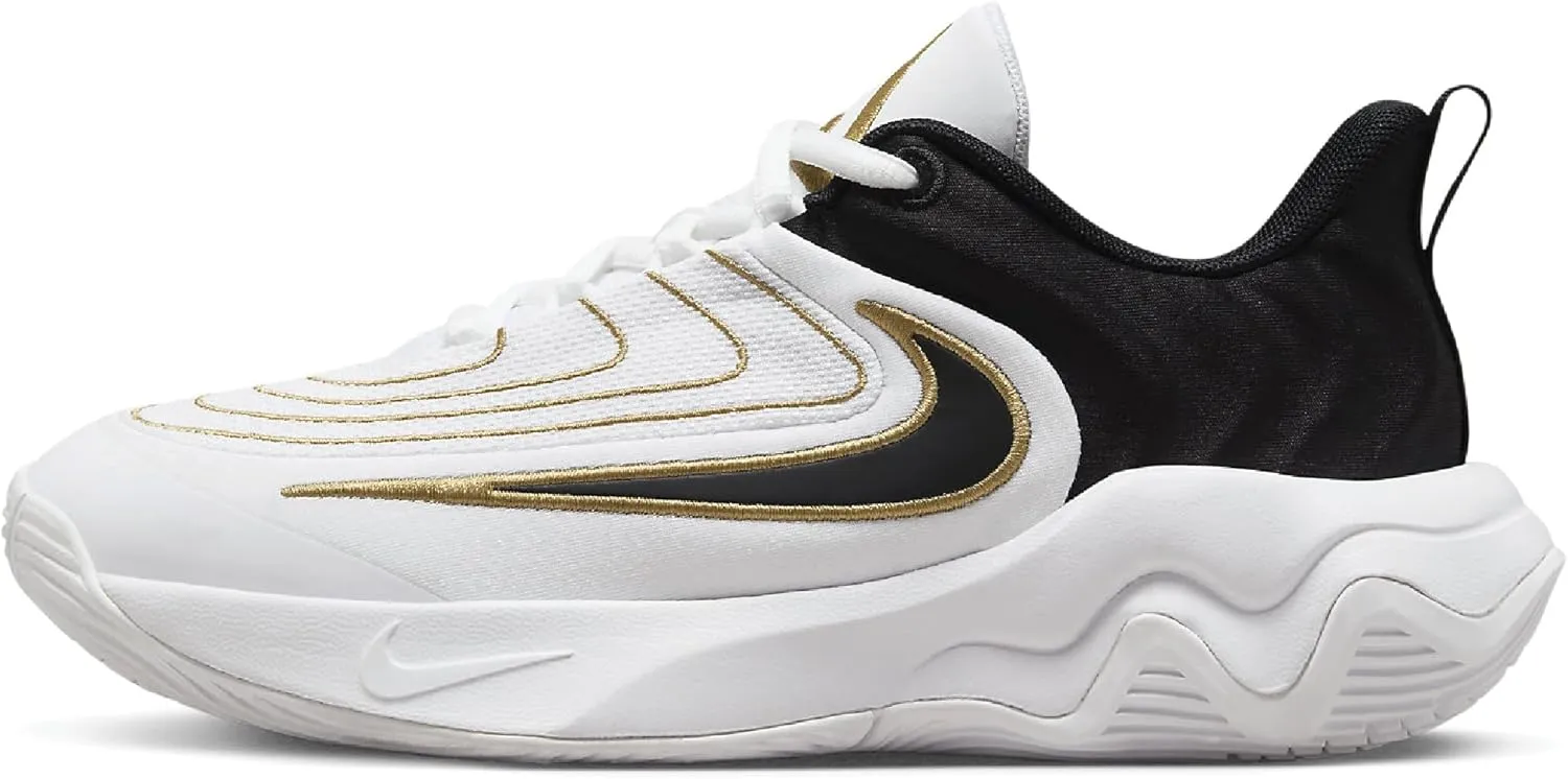 Giannis Immortality 4 Big Kids' Basketball Shoes (FZ6734-100, White/Metallic Gold/Black) Size 6.5