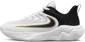 Giannis Immortality 4 Big Kids' Basketball Shoes (FZ6734-100, White/Metallic Gold/Black) Size 6.5