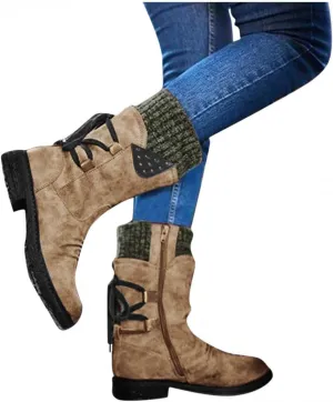 Gibobby Boots for Women Winter Hiking Boots Keep Warm Anti-Slip Soft Warm Fur Lined Winter Ankle Booties