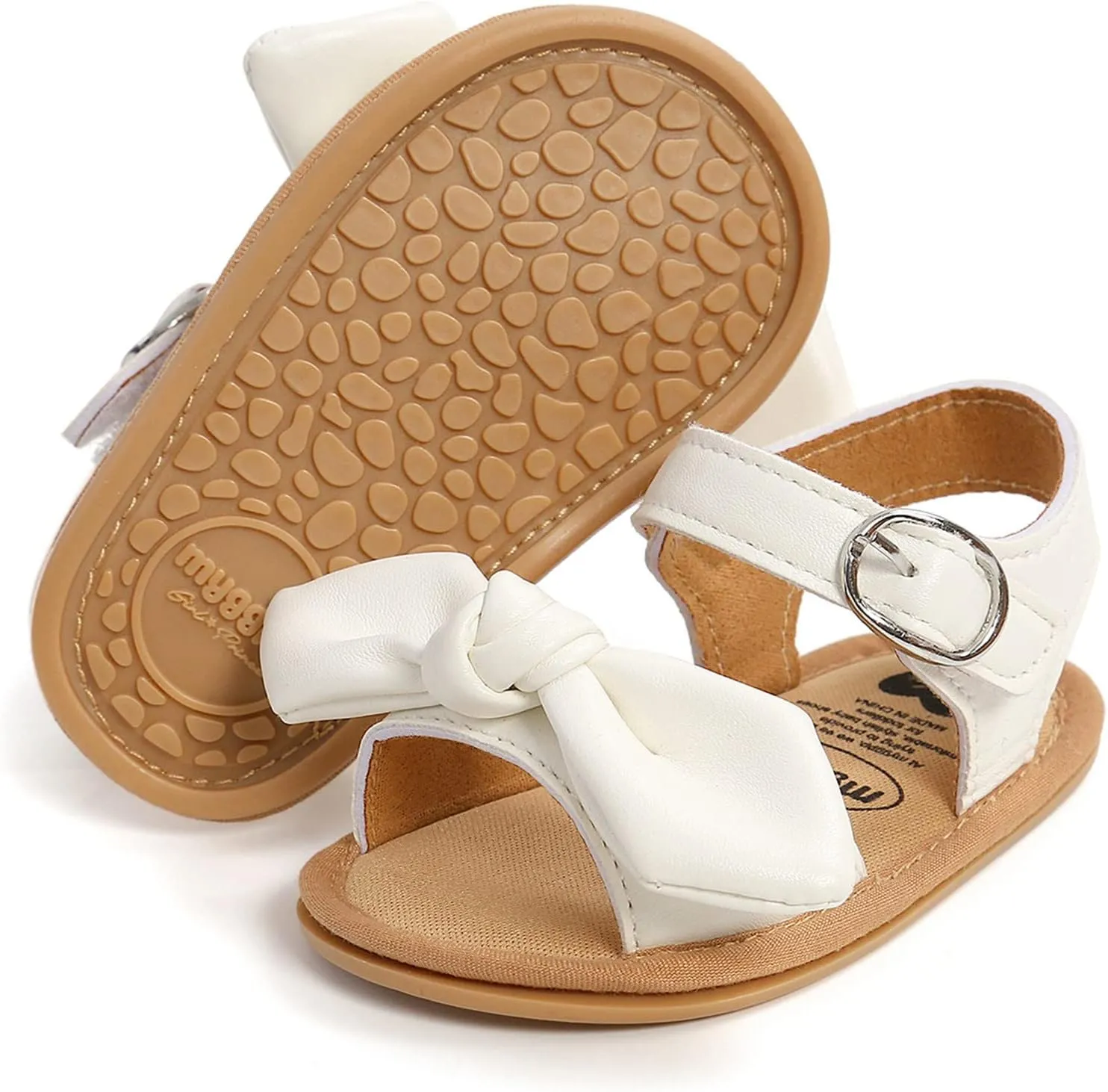 Girl Sandals Size 13 Bowknot Prewalker Walkers 0-18M First Kids Sandals Barefoot Non-Slip Bots Flip Flops