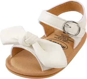Girl Sandals Size 13 Bowknot Prewalker Walkers 0-18M First Kids Sandals Barefoot Non-Slip Bots Flip Flops