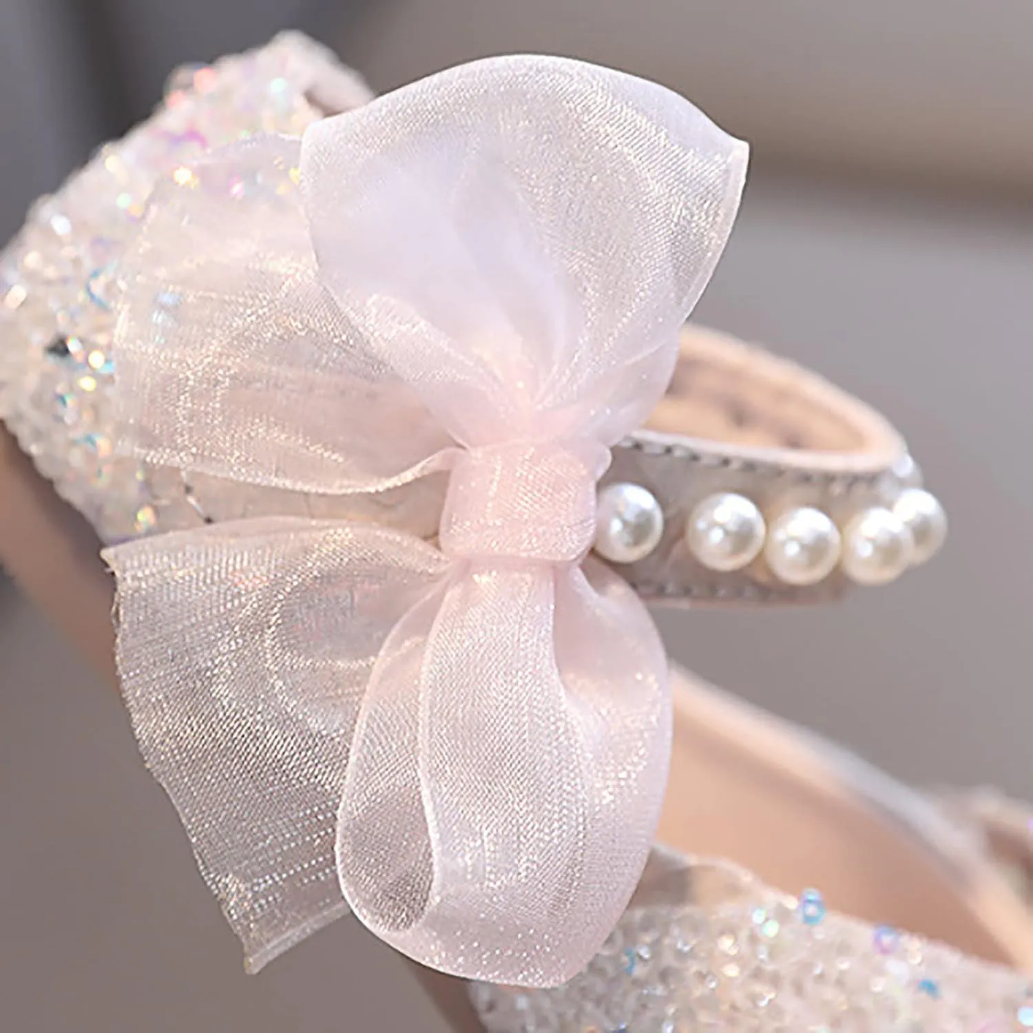 Girls Dress Shoes,Dance Shoes for Girls Childrens Shoes Pearl Princess Shoes Baby Girls Shoes for Party Wedding