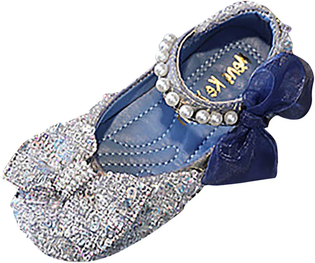 Girls Dress Shoes,Dance Shoes for Girls Childrens Shoes Pearl Princess Shoes Baby Girls Shoes for Party Wedding