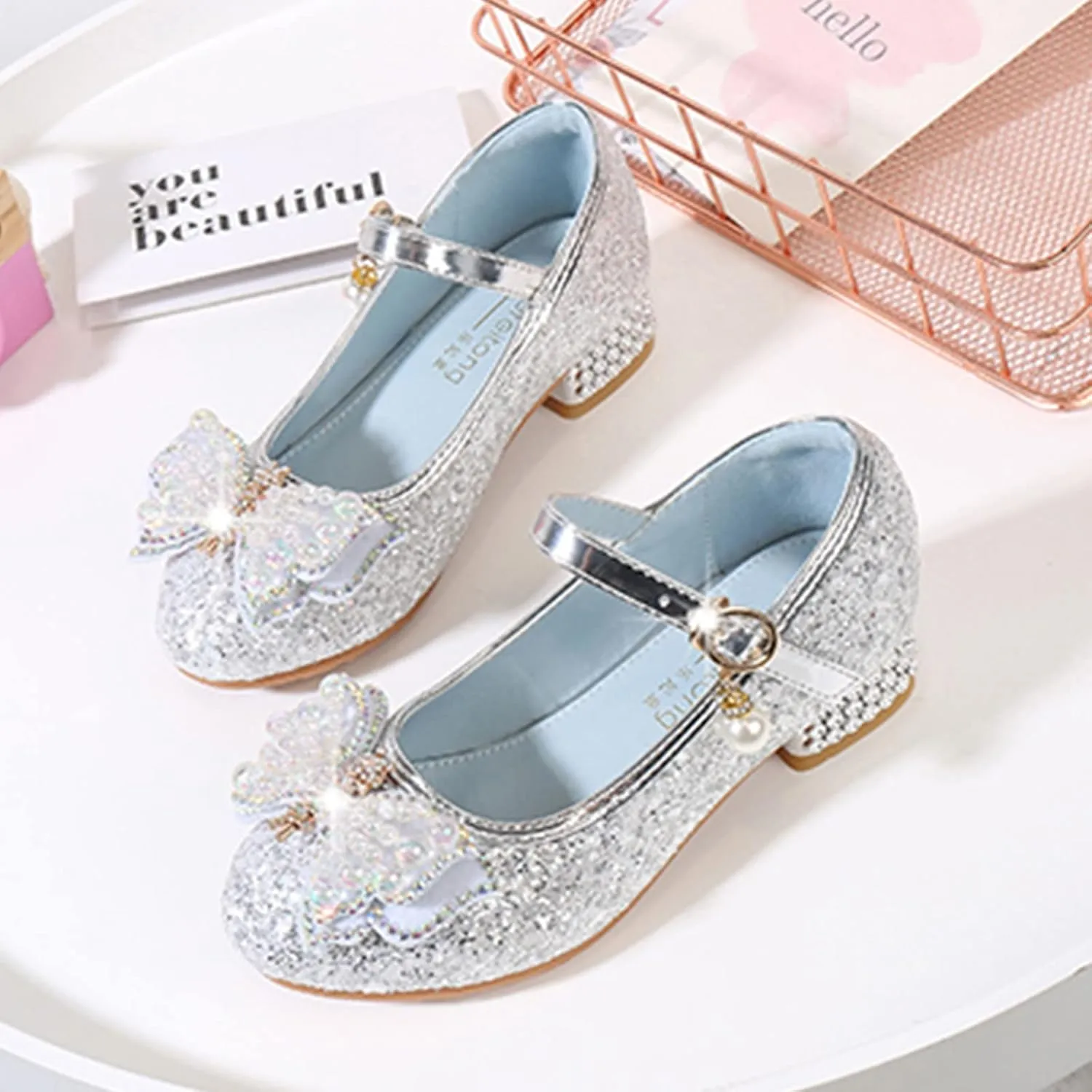 Girls Flip Flops Size 10 Toddler Toddler Little Kid Girls Dress Pumps Glitter Sequins Cute House Shoes Girls