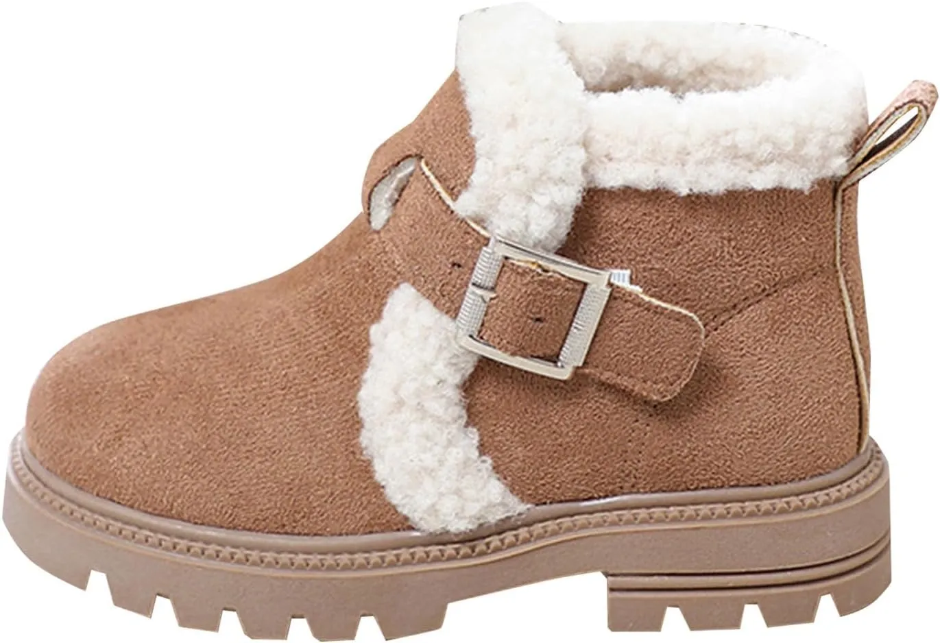 Girls Winter Boots Waterproof Hiking Boots for Boys Girls Outdoor Ankle Boots with Hook and Loop Cotton Warm Snow Boots