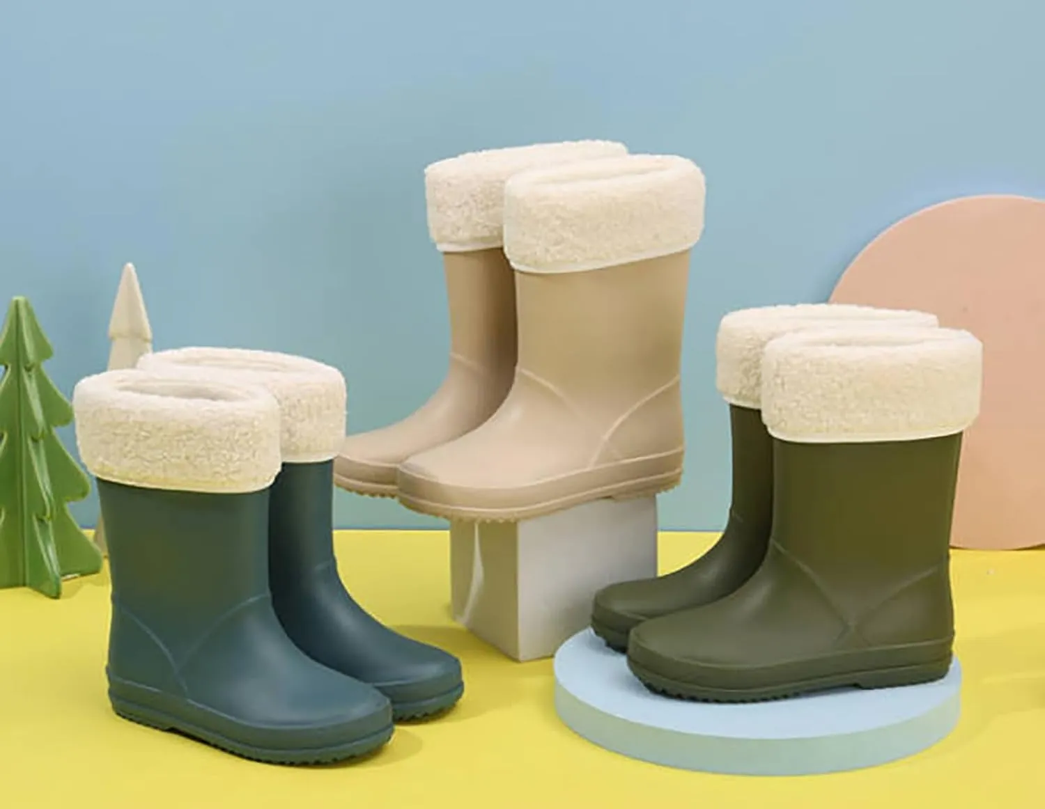 Girl's Winter Snow Boots Infant Faux Fur Lined Ankle Booties Warm Anti-Slip Outdoor Cute Shoes Toddler Walking Shoes