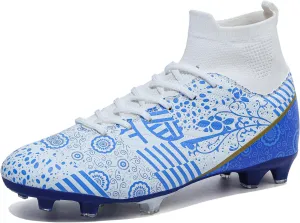HaloTeam Men's Soccer Shoes Firm Ground Soccer Cleats Adults Athletic Outdoor/Indoor Professional Futsal Football Training Sneakers