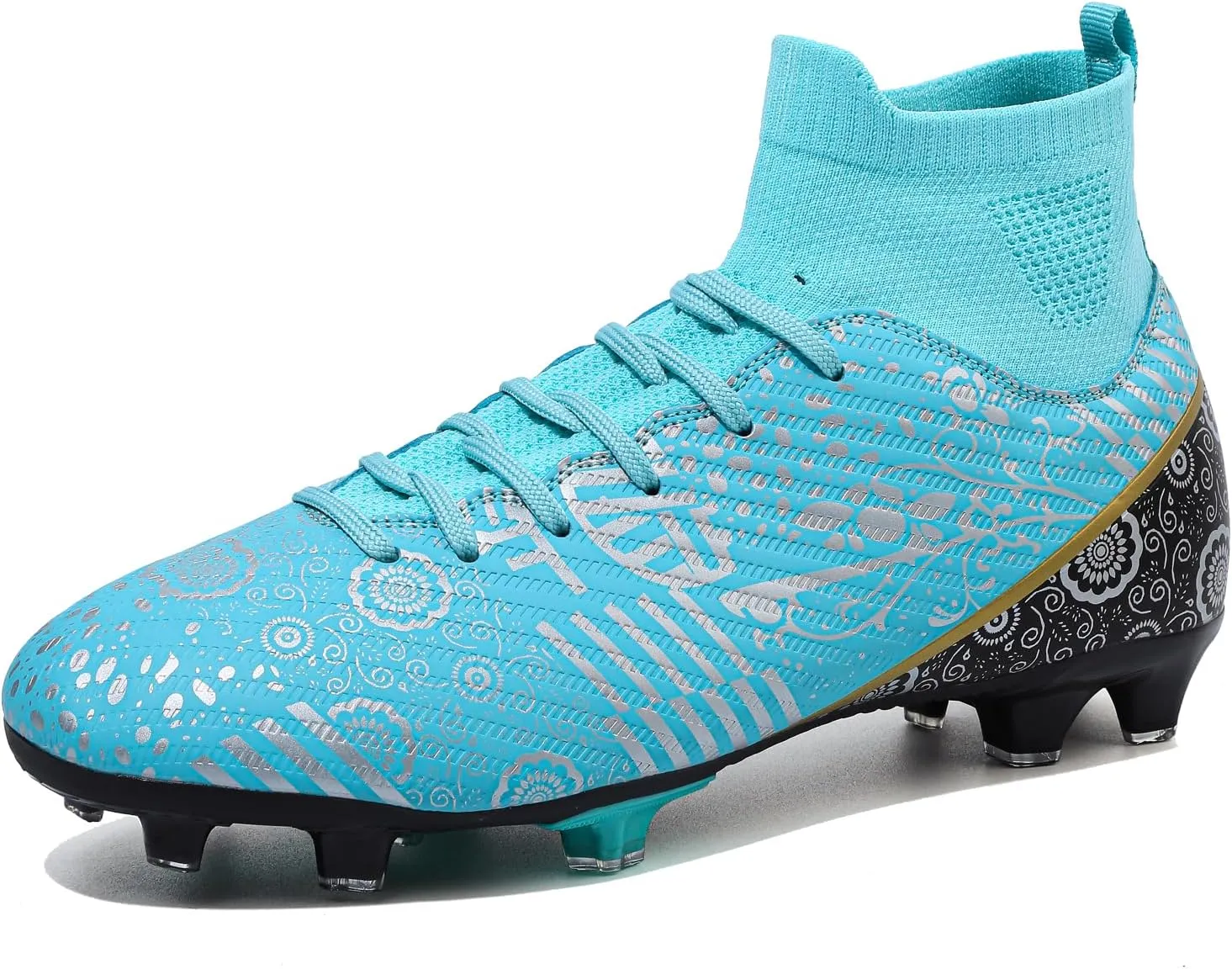HaloTeam Men's Soccer Shoes Firm Ground Soccer Cleats Adults Athletic Outdoor/Indoor Professional Futsal Football Training Sneakers