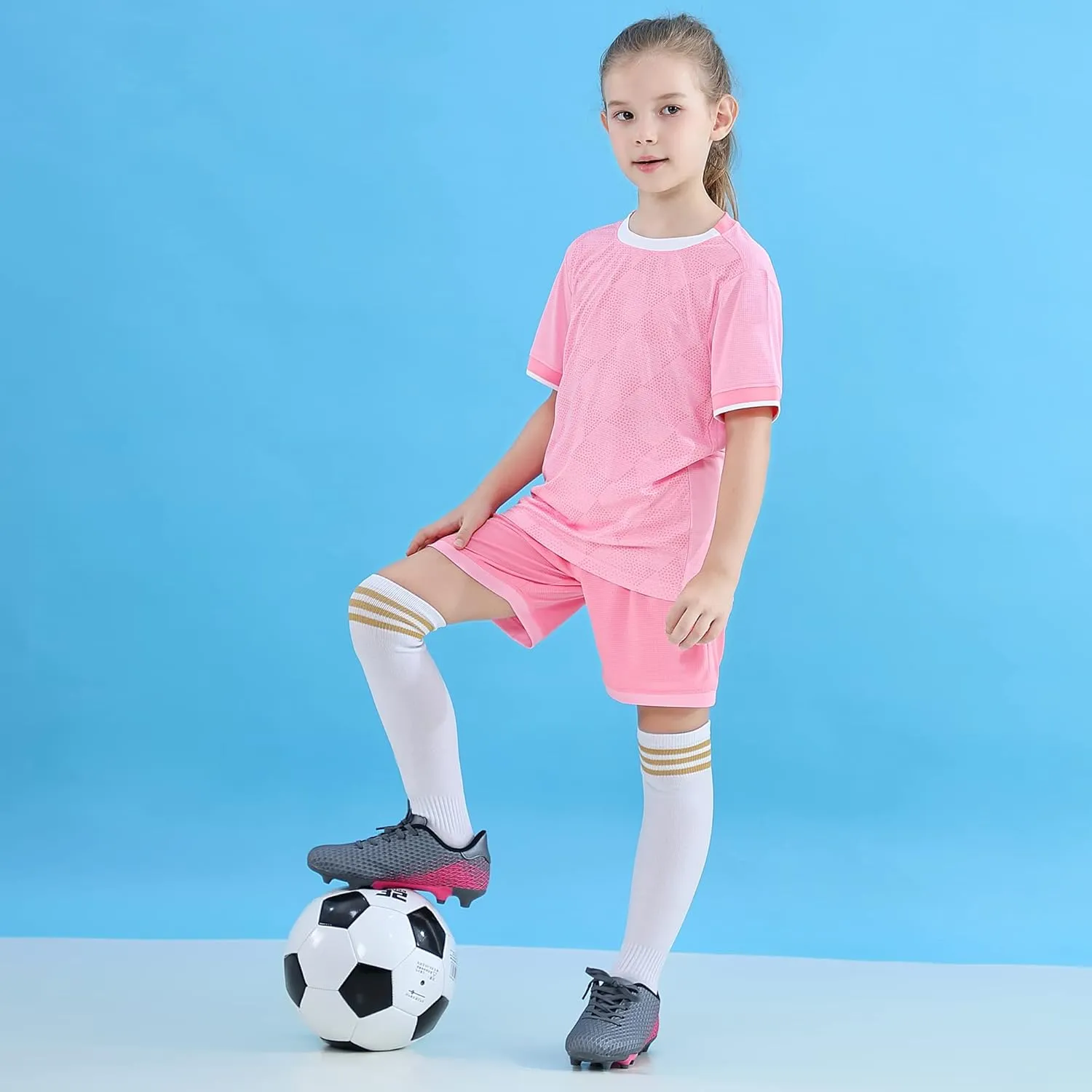 Hawkwell Kids Athletic Firm Ground Outdoor Comfortable Soccer Cleats Shoes(Toddler/Little Kid/Big Kid)