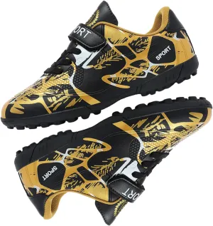 HESBITEUL Kids Soccer Cleats Boys Girls Athletic Outdoor Football Shoes AG TF Turf Spikes