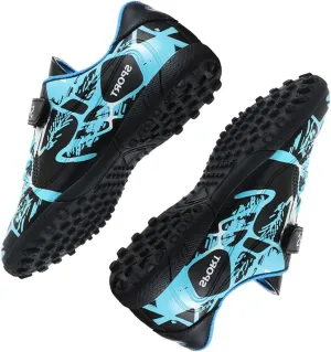 HESBITEUL Kids Soccer Cleats Boys Girls Athletic Outdoor Football Shoes AG TF Turf Spikes