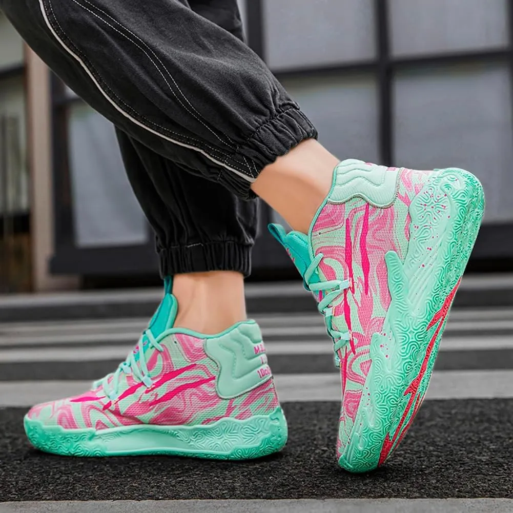 High top Neutral Basketball Shoes Men's Shoes Women's Shoes Super Light Sneakers wear Resistant high top Graffiti Style Combat Shoes Couple Style