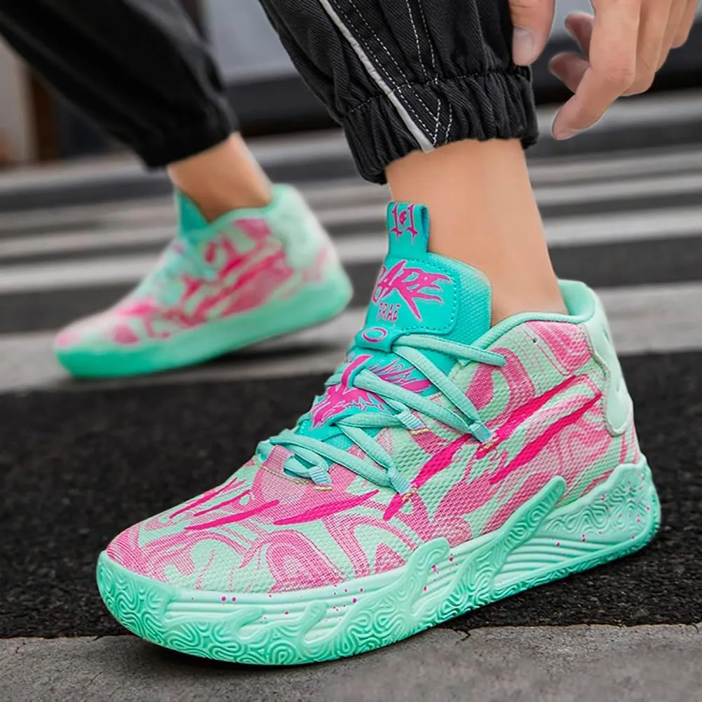 High top Neutral Basketball Shoes Men's Shoes Women's Shoes Super Light Sneakers wear Resistant high top Graffiti Style Combat Shoes Couple Style