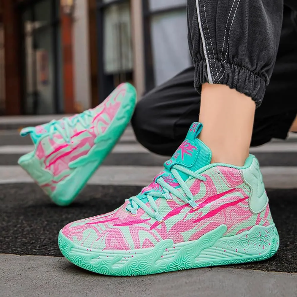 High top Neutral Basketball Shoes Men's Shoes Women's Shoes Super Light Sneakers wear Resistant high top Graffiti Style Combat Shoes Couple Style