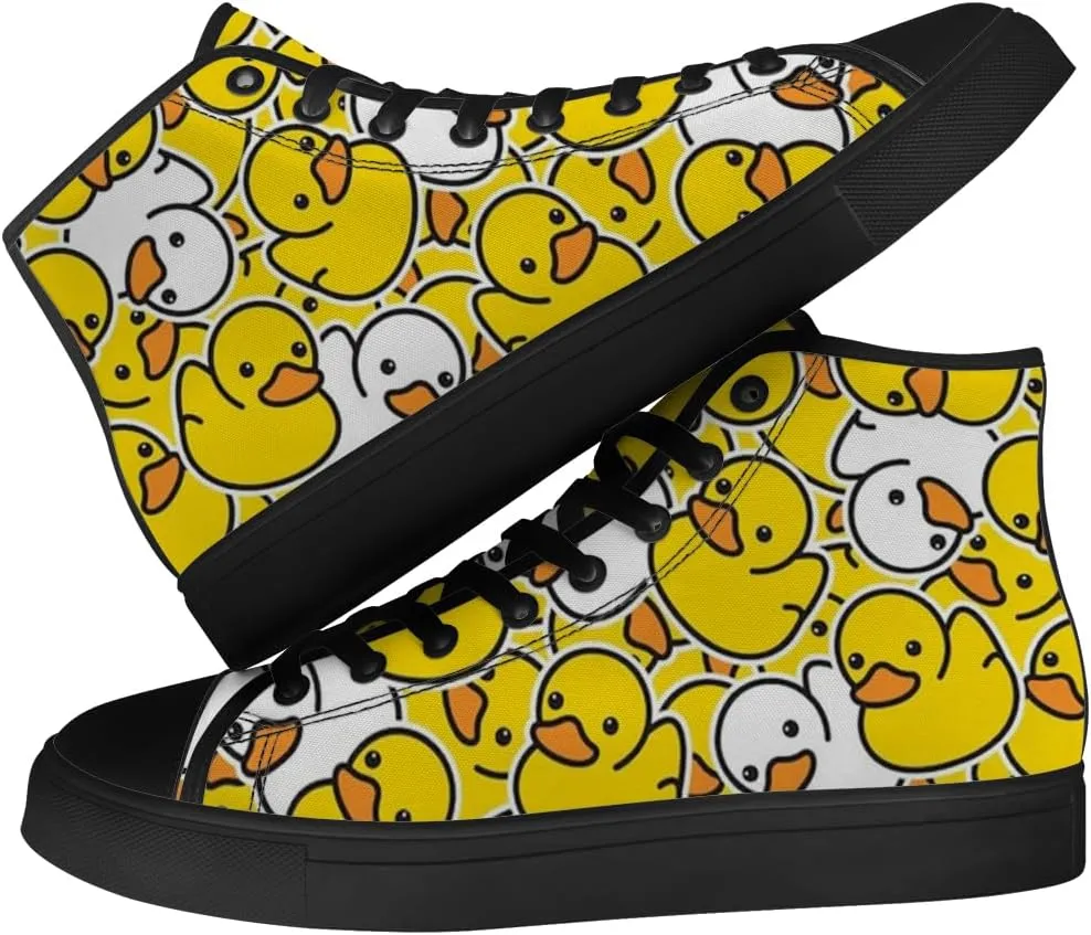 High Top Shoes for Men Women Duck High Top Canvas Sneakers Casual Shoes Gifts for Boys Girls