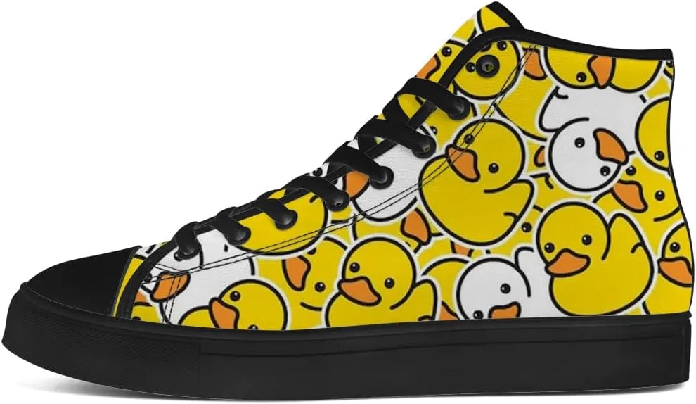 High Top Shoes for Men Women Duck High Top Canvas Sneakers Casual Shoes Gifts for Boys Girls