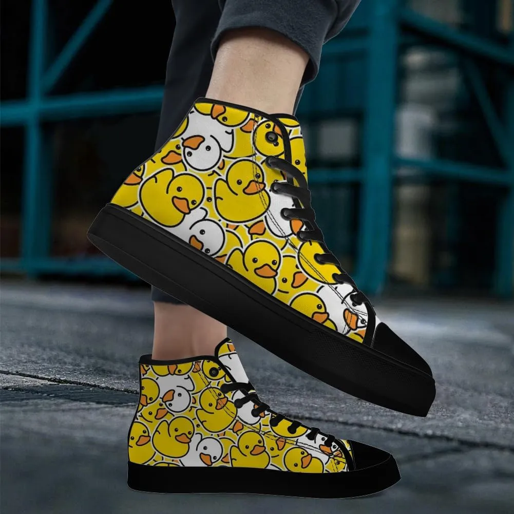 High Top Shoes for Men Women Duck High Top Canvas Sneakers Casual Shoes Gifts for Boys Girls