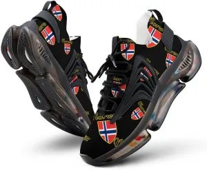 I Love Norway Men's Running Shoes Lightweight Walking Shoe Breathable Sneaker