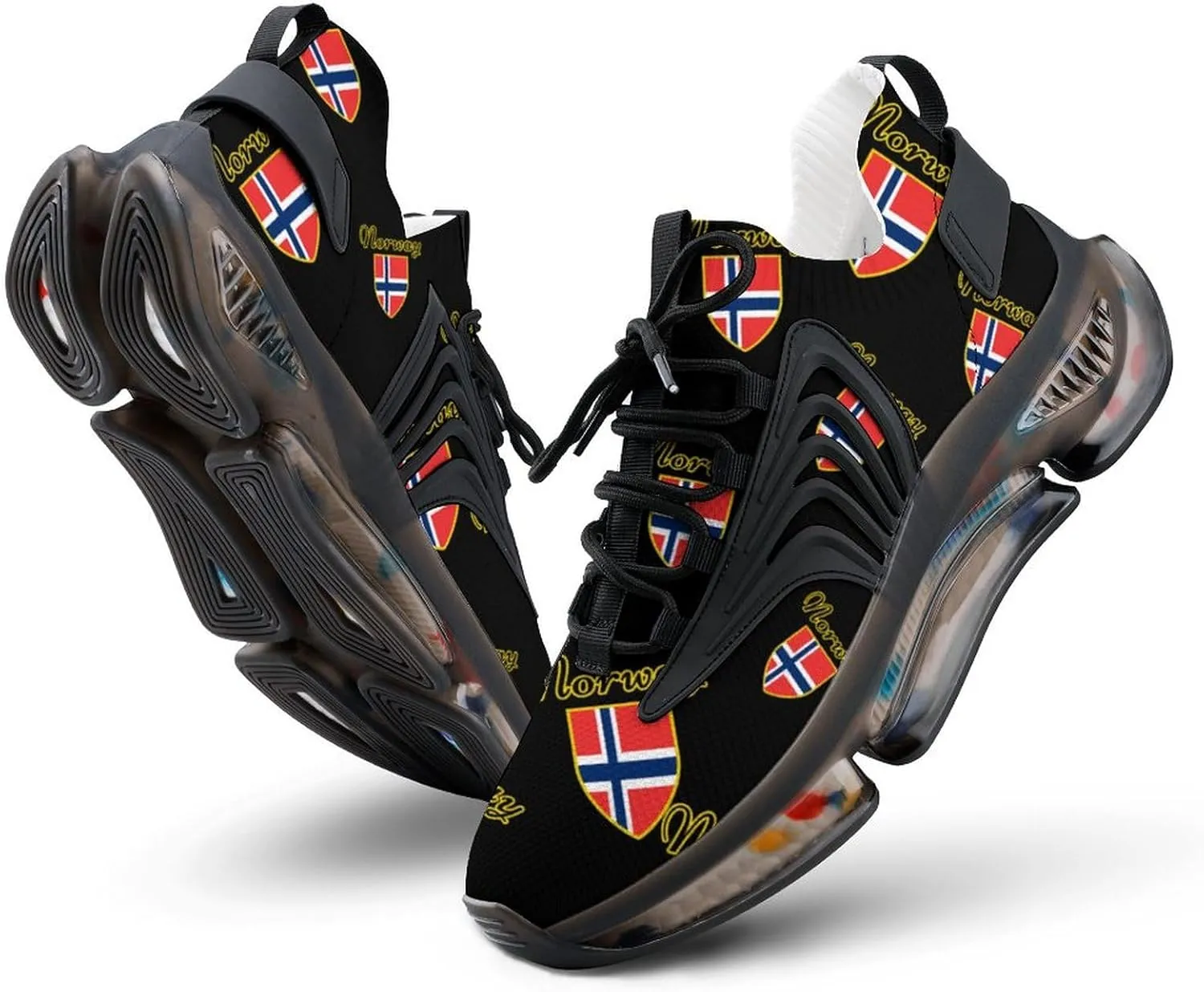 I Love Norway Men's Running Shoes Lightweight Walking Shoe Breathable Sneaker