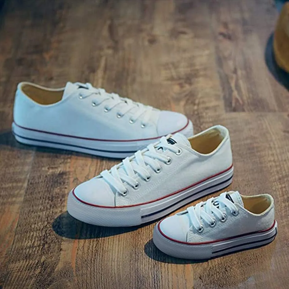 iFANS Boys and Girl Low Top Canvas Kids Lace up Sneakers