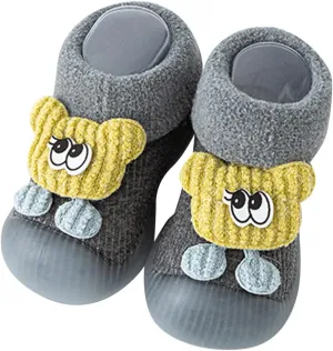 Infant Shoes,Boys Girls Animal Cartoon Socks Shoes Toddler Cute Fleece Warm Floor Socks Non Slip Prewalker B