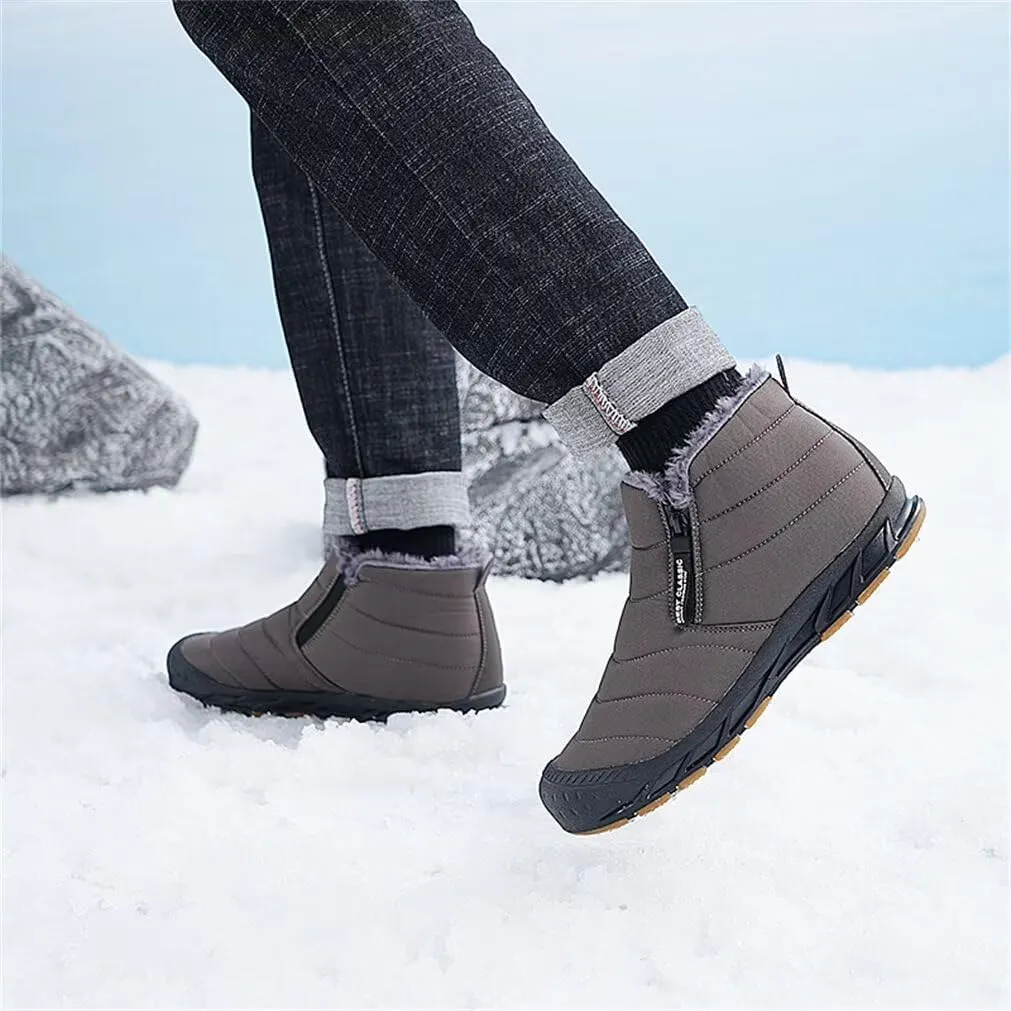 Jakcuz Women Winter Snow Boots Zip Up Fur Lined Warm Ankle Boot Outdoor Anti-slip Waterproof Comfortable Short Boot