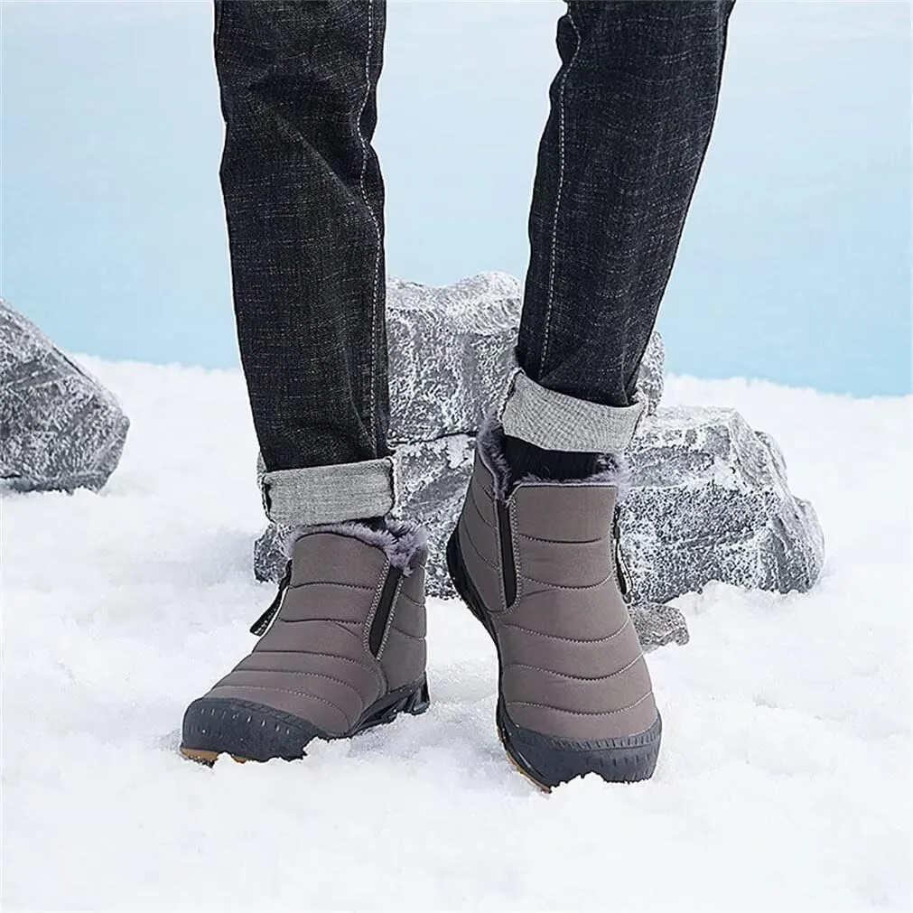 Jakcuz Women Winter Snow Boots Zip Up Fur Lined Warm Ankle Boot Outdoor Anti-slip Waterproof Comfortable Short Boot